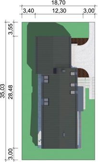 Projekt domu LK&1302 (LKP1171) - rzut działki