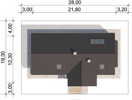 Projekt domu LK&1144 (LKP1169) - rzut działki