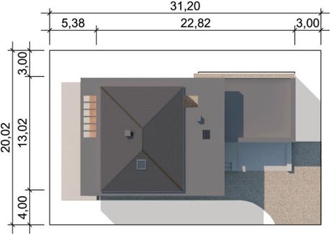 Projekt domu LK&1141 (LKP1167) - rzut działki