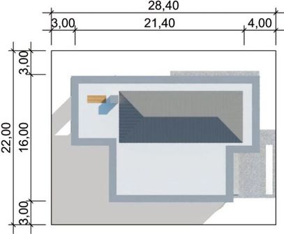 Projekt domu LK&1138 (LKP1165) - rzut działki