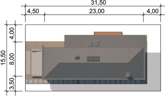 Projekt domu LK&1137 (LKP1164) - rzut działki