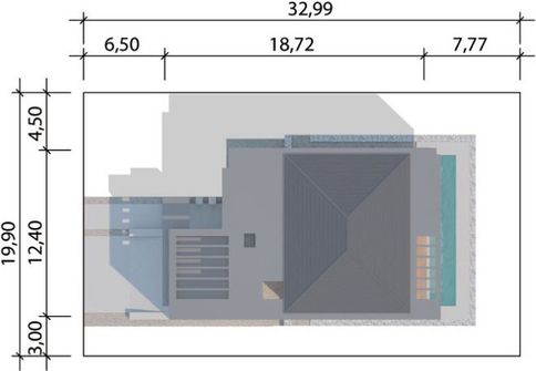 Projekt domu LK&1136 (LKP1163) - rzut działki