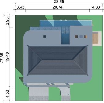 Projekt domu LK&1133 (LKP1158) - rzut działki