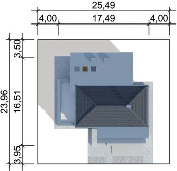 Projekt domu LK&1131 (LKP1156) - rzut działki