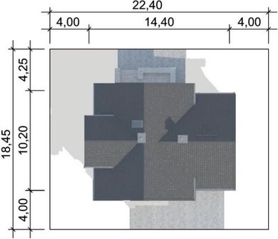 Projekt domu LK&1130 (LKP1155) - rzut działki