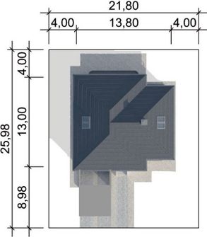 Projekt domu LK&1129 (LKP1154) - rzut działki