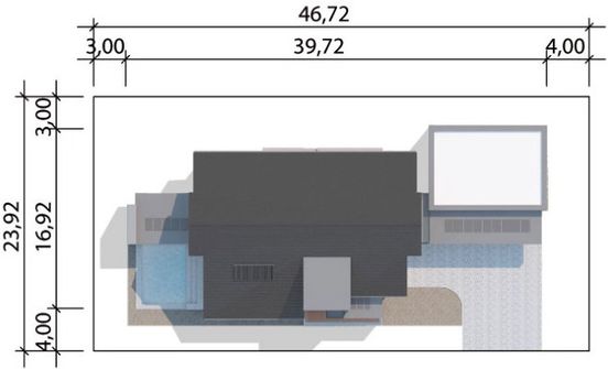 Projekt domu LK&1123 (LKP1222) - rzut działki