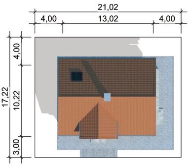 Projekt domu LK&1122 (LKP1221) - rzut działki