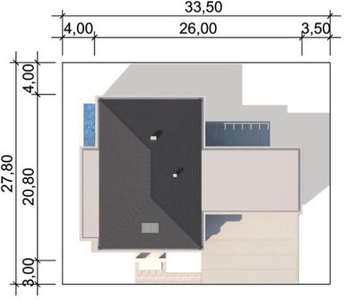 Projekt domu LK&1121 (LKP1218) - rzut działki