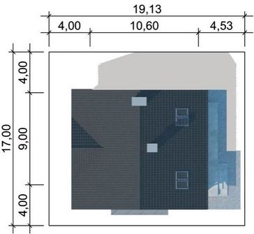 Projekt domu LK&1119 (LKP1224) - rzut działki