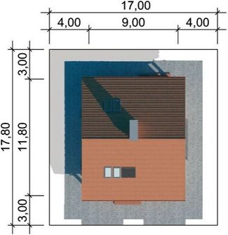 Projekt domu LK&1118 (LKP1227) - rzut działki