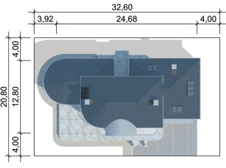 Projekt domu LK&1111 (LKP1230) - rzut działki