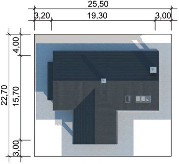 Projekt domu LK&1109 (LKP1231) - rzut działki