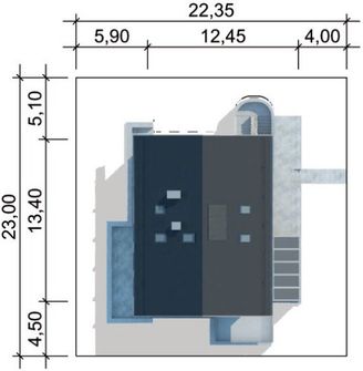 Projekt domu LK&1096 (LKP1237) - rzut działki