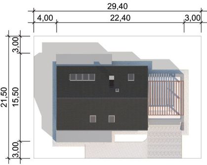 Projekt domu LK&1083 (LKP1239) - rzut działki