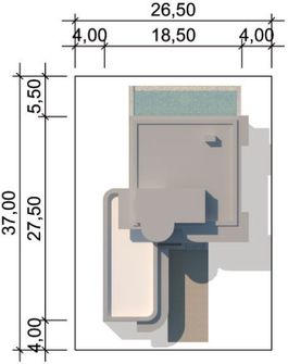 Projekt domu LK&1075 (LKP1255) - rzut działki
