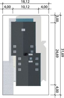 Projekt domu LK&1068 (LKP1253) - rzut działki