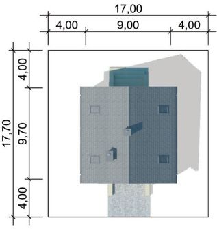 Projekt domu LK&1053 (LKP1252) - rzut działki