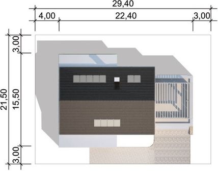 Projekt domu LK&1044 (LKP1250) - rzut działki