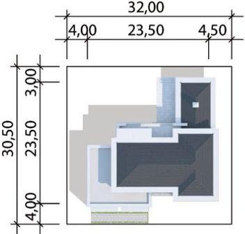 Projekt domu LK&1041 (LKP1249) - rzut działki