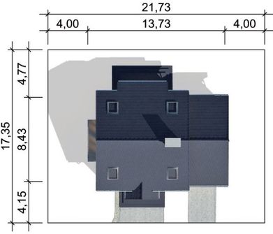 Projekt domu LK&1027 (LKP1245) - rzut działki