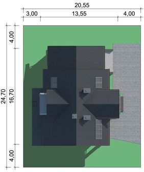 Projekt domu LK&1010 (LKP1241) - rzut działki