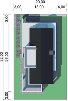 Projekt domu LK&1553 (LKP1104) - rzut działki
