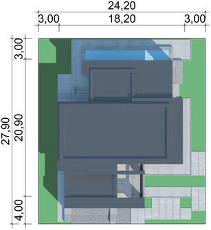 Projekt domu LK&1549 (LKP1105) - rzut działki