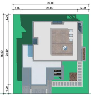 Projekt domu LK&1543 (LKP1108) - rzut działki