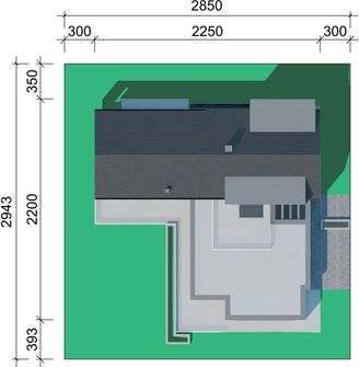 Projekt domu LK&1534 (LKP1152) - rzut działki