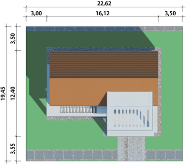 Projekt domu LK&1531 (LKP1110) - rzut działki