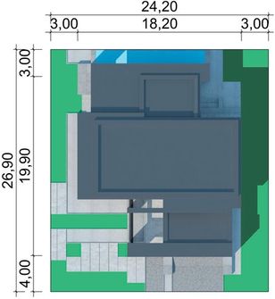 Projekt domu LK&1526 (LKP1113) - rzut działki
