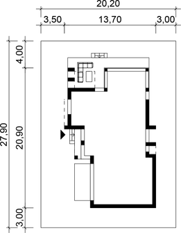 Projekt domu LK&1525 (LKP1114) - rzut działki