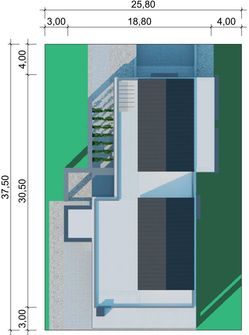 Projekt domu LK&1510 (LKP1162) - rzut działki