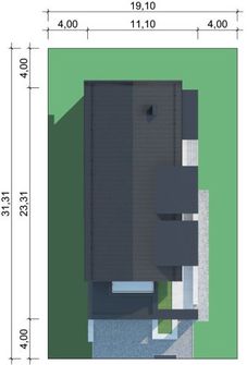 Projekt domu LK&1509 (LKP1161) - rzut działki