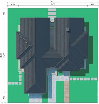 Projekt domu LK&1489 (LKP1131) - rzut działki