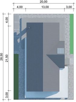 Projekt domu LK&1475 (LKP1132) - rzut działki