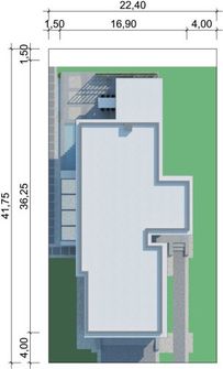 Projekt domu LK&1465 (LKP1200) - rzut działki