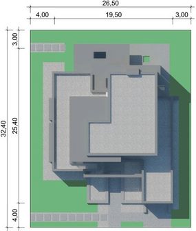 Projekt domu LK&1455 (LKP1199) - rzut działki