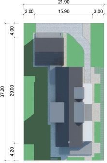 Projekt domu LK&1447 (LKP1203) - rzut działki