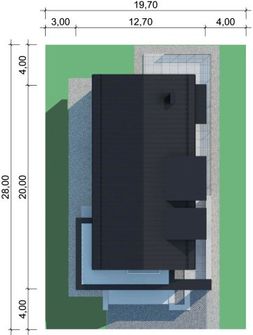 Projekt domu LK&1437 (LKP1189) - rzut działki