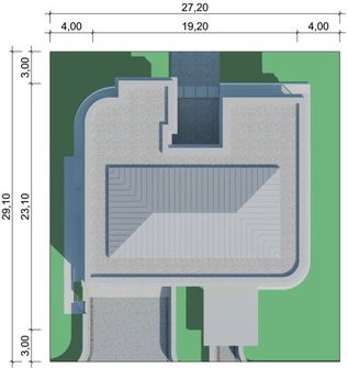 Projekt domu LK&1436 (LKP1139) - rzut działki