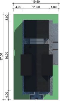 Projekt domu LK&1433 (LKP1142) - rzut działki