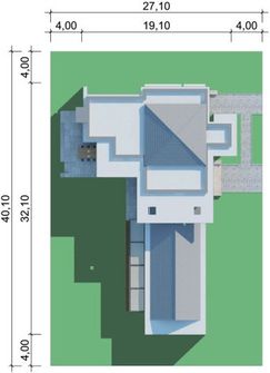 Projekt domu LK&1412 (LKP1149) - rzut działki