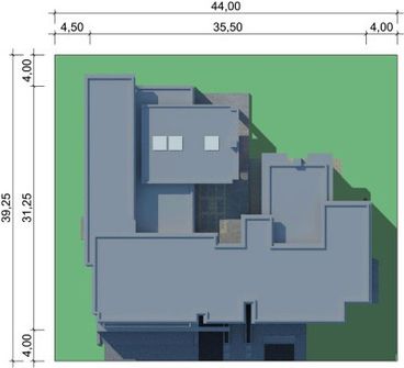 Projekt domu LK&1403 (LKP1117) - rzut działki