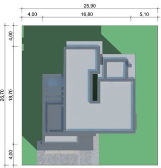 Projekt domu LK&1401 (LKP1148) - rzut działki