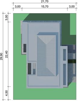 Projekt domu LK&1399 (LKP1206) - rzut działki