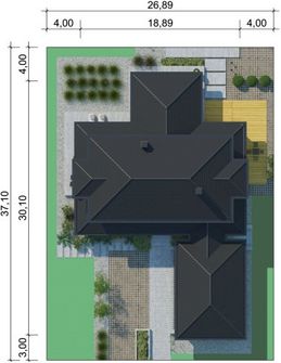 Projekt domu LK&1386 (LKP1209) - rzut działki