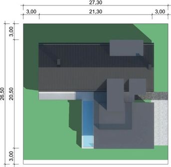 Projekt domu LK&1382 (LKP1211) - rzut działki