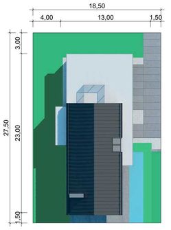 Projekt domu LK&1373 (LKP1214) - rzut działki
